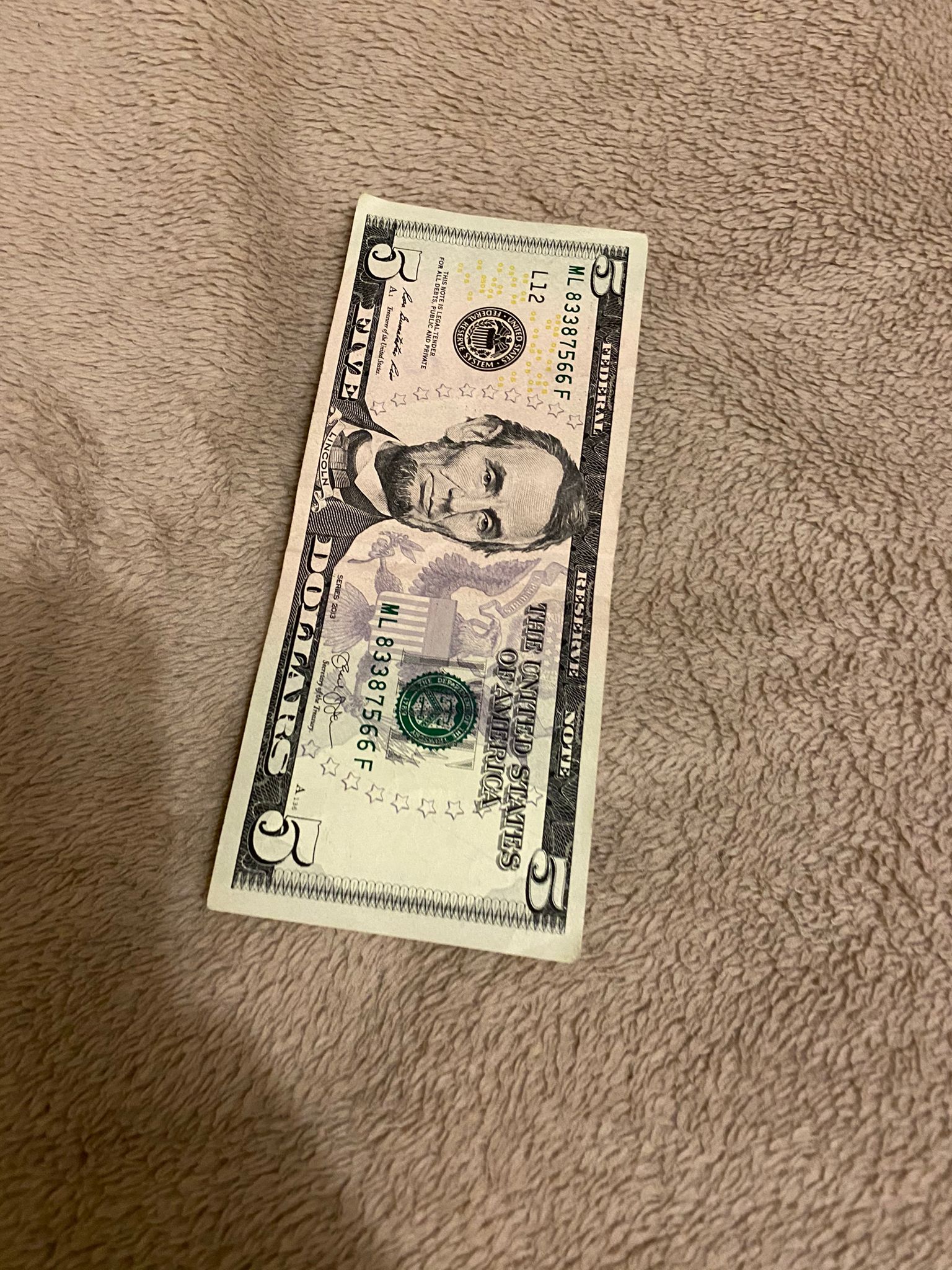 USD $5 Bills